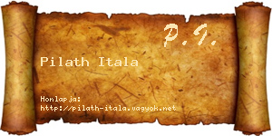 Pilath Itala névjegykártya